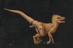 anus cum dildo dinosaur feral orgasm penis raptor reptile scalie sex_toy unknown_artist 