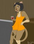  alcohol beverage black_hair blush brown_eyes crossdressing dr_zombie gerbil girly hair looking_at_viewer mammal rodent short_hair simple_background wine 