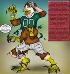  2014 arania avian bald_eagle bird clothing crazy-husky eagle football jersey philadelphia_eagles poison talons taur torn_clothing toxic_gas transformation 