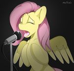  equine eyes_closed female fluttershy_(mlp) friendship_is_magic hair hi_res hooves horse howl_echoes mammal microphone my_little_pony open_mouth pegasus pink_hair pony singing tongue wings 