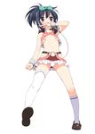  flat_chest kunihiro_hajime miniskirt ponytail saki 