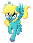  equine flower green_eyes horse mammal my_little_pony original_character pegasus pony safe sunflower unknown wings 