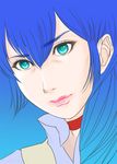  blasowa blue_hair choker densetsu_kyojin_ideon female karala_ajiba solo 