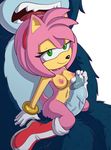  2014 amy_rose anthro blue_fur blue_hair boots breasts cum cum_on_hand cum_on_penis duo erection female fur gloves green_eyes hair headband hedgehog looking_at_viewer male mammal navel nipples nude open_mouth orgasm penis pink_fur pink_hair sega sex size_difference smile sonic_(series) sonic_the_hedgehog sonic_the_werehog straight teasing teeth the_other_half tongue tongue_out video_games werehog 