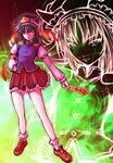  green_hair hat ribbon rod_of_remorse shiki_eiki short_hair skirt solo touhou verynezumi zoom_layer 