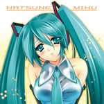  aqua_eyes aqua_hair bad_id bad_pixiv_id bare_shoulders blush breasts carnelian detached_sleeves hatsune_miku large_breasts long_hair necktie solo twintails very_long_hair vocaloid 