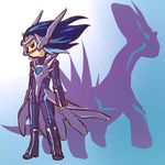  blue_hair costume dialga gen_4_pokemon hitec jpeg_artifacts long_sleeves moemon personification pokemon pokemon_(creature) red_eyes 