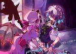  bdsm chain collar demon_wings izayoi_sakuya kimino_tomonari multiple_girls remilia_scarlet touhou wings yuri 