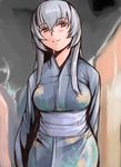  breasts japanese_clothes kimono large_breasts long_hair older rozen_maiden silver_hair smile solo suigintou tsuda_nanafushi yukata 