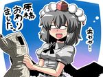  bespectacled black_wings blush glasses grey_hair hat highres looking_at_viewer newspaper open_mouth shameimaru_aya short_hair solo tokin_hat touhou translated tsuki_wani wings 