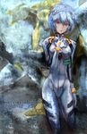  ayanami_rei blue_hair bodysuit brown_eyes eva_00 evangelion:_2.0_you_can_(not)_advance iwaya neon_genesis_evangelion plugsuit rebuild_of_evangelion short_hair solo white_bodysuit 