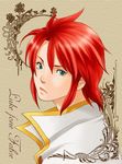  green_eyes luke_fon_fabre male male_focus namco red_hair redhead simple_background tales_of_(series) tales_of_the_abyss 