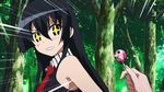  1girl akame akame_ga_kill! black_hair candy character_request lollipop long_hair night_raid red_eyes screencap standing very_long_hair 