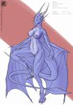 anthro breasts character clitoris digigrade dragon dragonness dragonnetstorm female invalid_tag looking_at_viewer model_sheet nipples nude orionnetstorm pinup pose pussy scales scalie spiked spikes western_dragon wings 