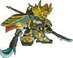  artist_request chibi dual_wielding gundam gundam_0080 gundam_alex mecha sd_gundam shou_(sho) weapon 