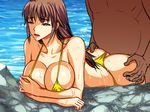  bikini bikini_zuma_capture breasts clothed_female_nude_male kodamashi large_breasts long_hair ocean sex swimsuit wet 