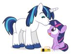  2014 alpha_channel brother_and_sister cute dm29 equine eye_contact female feral friendship_is_magic horn horse male mammal my_little_pony shining_armor_(mlp) sibling smile twilight_sparkle_(mlp) unicorn young 