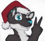  canine christmas desmond hat holidays male mammal marsminer santa_hat solo wolf 