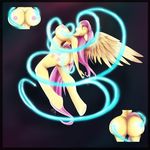  2014 absurd_res anthro anthrofied big_breasts big_butt breast_expansion breasts butt butt_expansion cutie_mark equine expansion eyes_closed feathers female fluttershy_(mlp) friendship_is_magic fur glowing hair hi_res long_hair mammal ms-seven0 my_little_pony nipples nude pegasus pink_hair solo wings yellow_fur 