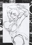  bouncing_breasts breasts cleavage dead_or_alive drawing game kasumi_(doa) kunoichi namco ninja nipple_slip nipples oobari_masami sketch 