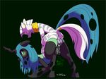  2014 balls black_background blue_hair blush changeling cum cum_in_pussy cum_inside duo equine female friendship_is_magic hair hi_res horn kingbeast male mammal my_little_pony open_mouth penetration plain_background queen_chrysalis_(mlp) sex straight tongue vaginal vaginal_penetration 