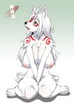  amaterasu anthro breasts canine deity female fur j7w mammal nipples nude penis solo video_games white_fur wolf ōkami 