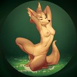  anthro canine color female indexer mammal nature nude stretching 