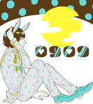  animal_ears bob_cut bruno_buccellati bunny_ears bunny_tail full_moon jojo_no_kimyou_na_bouken kankitsu_(94rz) male_focus moon solo tail 