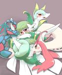  2014 ambiguous_gender blush female feral gardevoir group hyakkankan insertion licking milotic nintendo open_mouth penetration pok&eacute;mon pussy red_eyes reptile scalie serperior snake spread_legs spreading tail_sex tongue tongue_out vaginal vaginal_insertion vaginal_penetration video_games 
