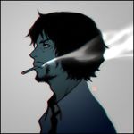  cigarette male_focus portrait profile sapon shibazaki_kenjirou smoking solo zankyou_no_terror 
