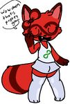  bow crossgender female fur legwear mammal nate raccoon red_fur skirt solo stockings 