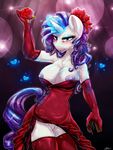  anthro blue_eyes breasts dimwitdog equine female friendship_is_magic hair hi_res horn horse mammal my_little_pony pony purple_hair pussy rarity_(mlp) solo 