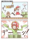  ?_block bad_id bad_twitter_id brown_hair coin cosplay disguise goomba hat ikazuchi_(kantai_collection) kantai_collection kinu_(kantai_collection) mario mario_(cosplay) mario_(series) miyakoji_(plokmtamako) multiple_girls parody piranha_plant piranha_plant_(cosplay) ryuujou_(kantai_collection) skirt super_mario_bros. twintails warp_pipe 