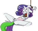  abdominal_bulge ahegao anal anal_penetration anus bound breasts collar darkminou equine friendship_is_magic hair horn lying mammal my_little_pony on_back open_mouth penetration purple_hair pussy rarity_(mlp) small_breasts solo tears tentacles tongue tongue_out unicorn vaginal_piercing 