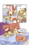  anthro aogami canine cat comic cuntboy dialog english_text erection feline intersex just_a_couple_of_guys kitaness knot leonhunter male mammal nude penetration penis pussy sex text young 