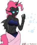  2014 alpha_channel anthro bubble changeling female friendship_is_magic hair my_little_pony pink_hair pinkie_pie_(mlp) redapropos solo 