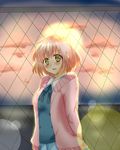  1girl breasts green_eyes medium_breasts pink_hair solo sweater takanashi_yumemi yandere_no_onna_no_ko_ni_shinu_hodo_aisarete_nemurenai_cd 