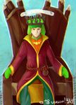  antifreeze9 beads belt gloves green_eyes hat kyle_broflovski male_focus red_hair robe solo south_park south_park:_the_stick_of_truth throne 