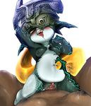  1boy 1girl blood blush censored clitoris fang ganguro_(artist) lactation midna naughty_face navel nipples nude open_mouth pregnant pussy red_eyes saliva sex the_legend_of_zelda the_legend_of_zelda:_twilight_princess twili twilight_princess vaginal 