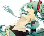  aqua_eyes aqua_hair hatsune_miku highres komadori_ui long_hair necktie solo twintails vocaloid 