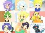  apron bad_id bad_pixiv_id blonde_hair blue_eyes crossdressing denji_(pokemon) failry_tale gen_4_pokemon green_eyes green_hair gym_leader jun_(pokemon) kojirou_(pokemon) lucky_star male_focus multiple_boys otoko_no_ko pokemon pokemon_(anime) pokemon_(classic_anime) pokemon_(creature) pokemon_(game) pokemon_ag pokemon_dp_(anime) pokemon_dppt pokemon_m07 purple_eyes purple_hair reiji_(pokemon) riolu ryou_(pokemon) satoko_(pokemon) satoshi_(pokemon) shinji_(pokemon) team_rocket tooi_rondo white_hair yellow_eyes 