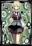  arm_warmers blonde_hair green_eyes mizuhashi_parsee pointy_ears scarf sergei_(pattundo) short_hair solo touhou 