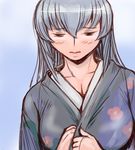  breasts japanese_clothes large_breasts lowres older rozen_maiden silver_hair solo suigintou tsuda_nanafushi 