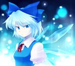  :t bad_id bad_pixiv_id blue_eyes blue_hair cirno hanjuku_tomato pout short_hair solo touhou wings 