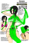  ass bikini black_hair blush breasts character_profile claws colorized draco_(monster_musume) dragon_girl dragon_tail dragon_wings embarrassed from_behind hand_in_hair hand_on_hip hard_translated highres monster_musume_no_iru_nichijou navel okayado pointy_ears scales side-tie_bikini simple_background slit_pupils small_breasts smokeyandthebandit solo sweatdrop swimsuit tail tail_raised white_background wings yellow_eyes 