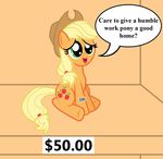  applejack_(mlp) cowboy_hat earth_pony equine female for_sale friendship_is_magic hat horse mammal my_little_pony pony price_tag safe sitting smile solo toy vincentthecrow 