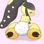  2014 alacarte blush diaper mawile nintendo pok&eacute;mon red_eyes saliva sweat video_games 