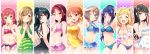  6+girls :d :o =o adjusting_hair ahoge arm_behind_back arm_rest arm_up armpits arms_behind_head arms_up bangs bare_arms bare_legs bare_shoulders bikini black_hair black_swimsuit blonde_hair blue_bikini blue_bow blue_eyes blue_hair blush bow bow_bikini bow_swimsuit bracelet braid breasts casual_one-piece_swimsuit cleavage collarbone covered_navel crown_braid dark_blue_hair eyebrows_visible_through_hair frill_trim frilled_bikini frilled_bikini_top frills gradient gradient_background green_eyes green_swimsuit grey_hair hair_between_eyes hair_bow hair_rings hairband hand_on_own_cheek hand_on_own_chest hand_on_own_chin hand_on_own_face hands_on_hips hands_on_own_head hands_together high_ponytail highres jewelry kneeling knees_together_feet_apart kunikida_hanamaru kurosawa_dia kurosawa_ruby large_breasts leg_up light_brown_eyes light_brown_hair long_hair looking_at_viewer looking_back love_live! love_live!_sunshine!! low_twintails matsuura_kanan medium_breasts medium_hair mole mole_under_mouth motoasako mouth_hold multiple_girls navel o-ring o-ring_swimsuit ohara_mari ok_sign one-piece_swimsuit one_eye_closed open_mouth pink_bikini pink_hair purple_bikini purple_eyes red_hair sakurauchi_riko salute scrunchie shiny shiny_skin short_hair side-tie_bikini side_braid side_bun sidelocks small_breasts smile solo striped striped_bikini striped_swimsuit swimsuit takami_chika teeth thick_thighs thighs tsushima_yoshiko twintails underboob watanabe_you white_swimsuit wrist_scrunchie yellow_bow yellow_eyes 