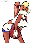  anthro breasts female lagomorph lola_bunny looney_tunes mammal mutabouru oekaki rabbit solo space_jam warner_brothers 