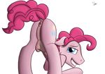  2014 alpha_channel animal_genitalia anus balls bedroom_eyes bent_over blue_eyes butt crossgender cutie_mark earth_pony equine feral friendship_is_magic fur hair horse horsecock inviting looking_at_viewer looking_back male mammal my_little_pony penis pink_fun pink_fur pink_hair pinkie_pie_(mlp) plain_background pony potes presenting presenting_hindquarters puffy_tail raised_tail smile transparent_background 
